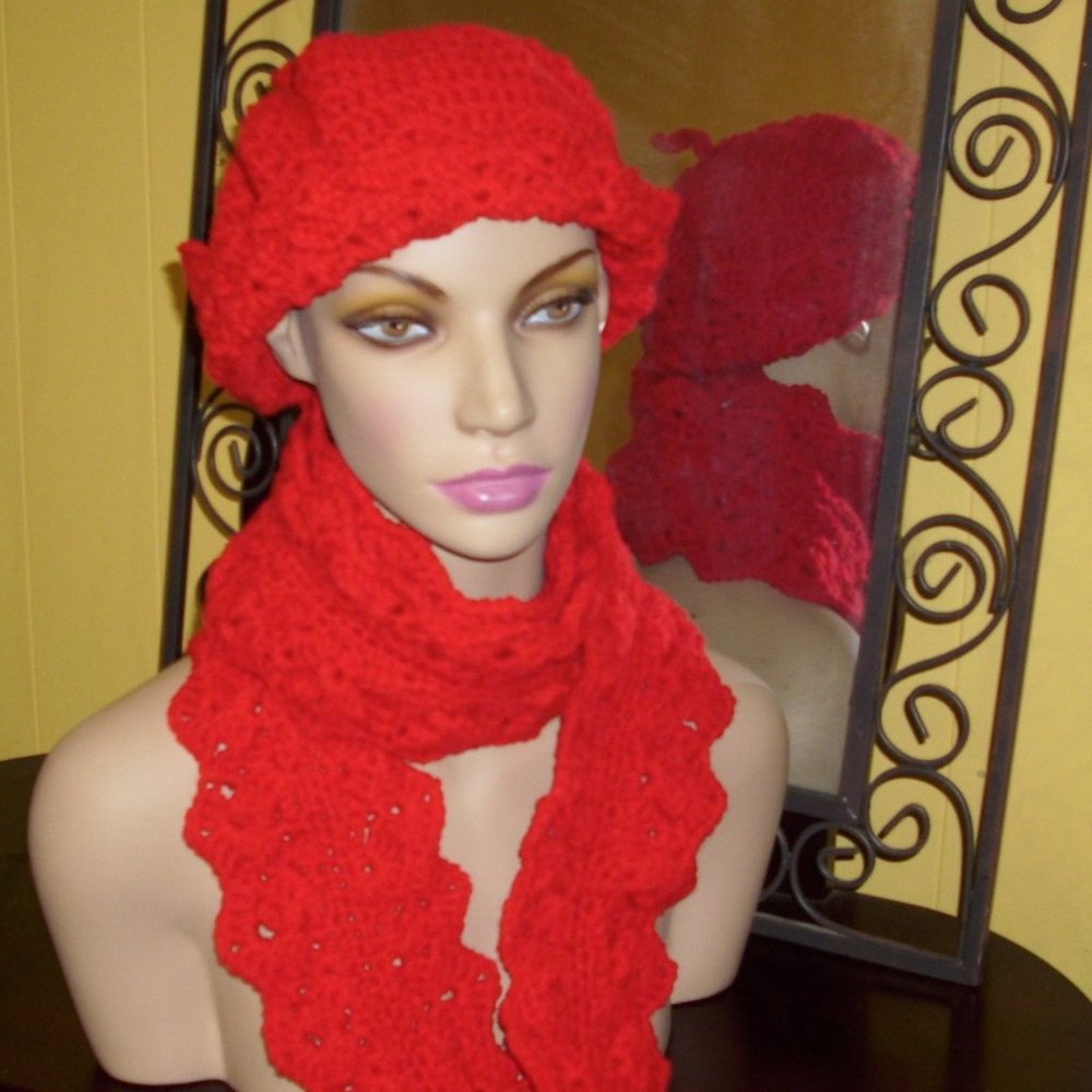 Paris style hat and scarf